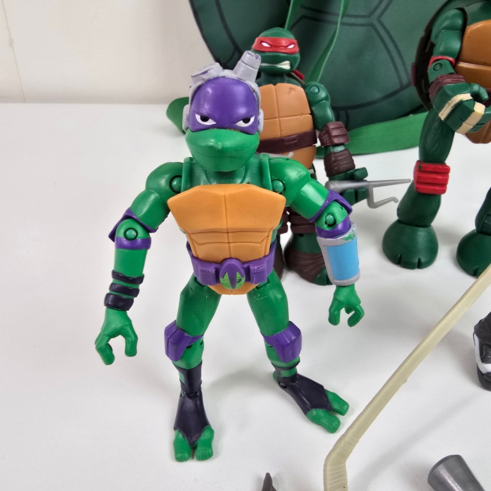 Teenage Mutant Ninja Turtles TMNT 4 Figure Set Donatello Raphael + Accessories - Picture 4 of 13